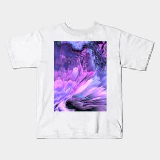 Harmful Help Glitched Fluid Art Kids T-Shirt